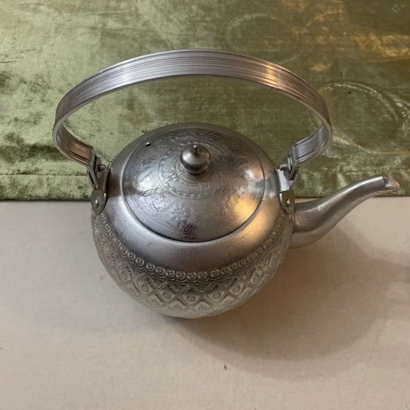 None Other - Vintage Thai Design Aluminum Tea Kettle,